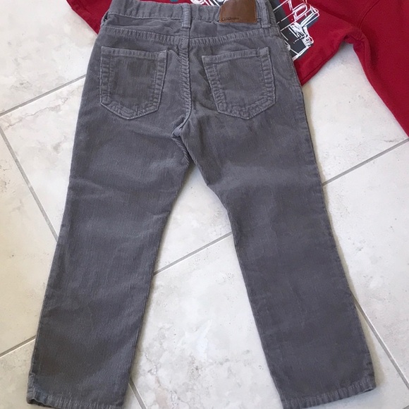 GAPKIDS 5 STRAIGHT LEG CORDUROY PANTS & LS TEE - Picture 4 of 8